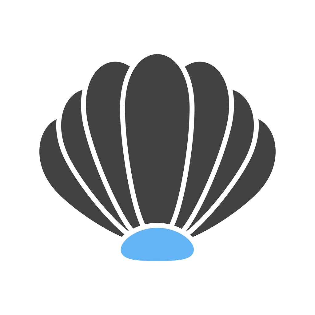 Sea Shell Blue Black Icon