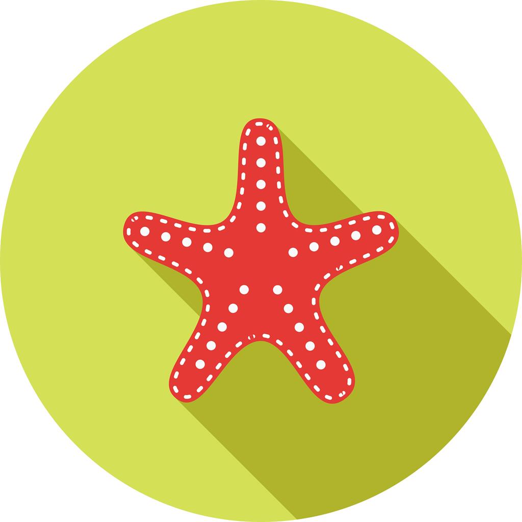 Starfish Flat Shadowed Icon