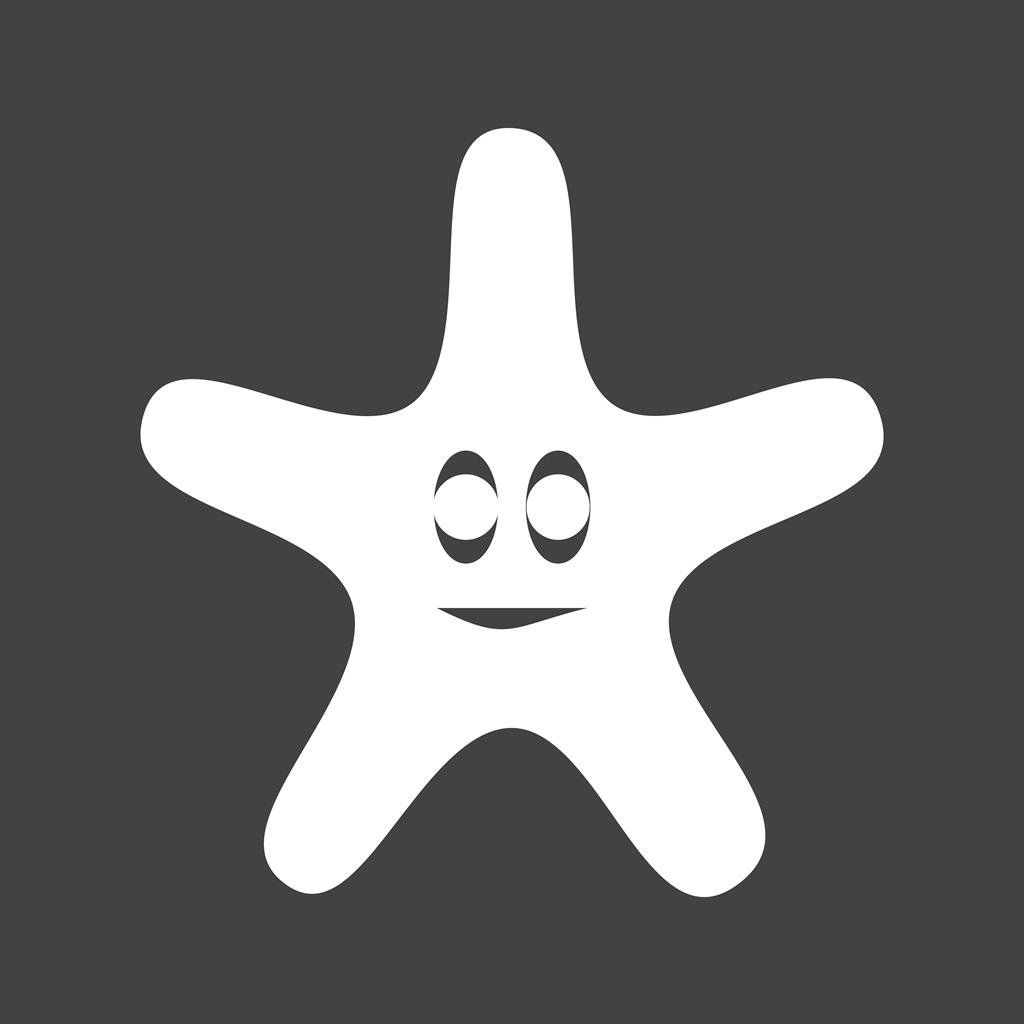 Starfish Glyph Inverted Icon