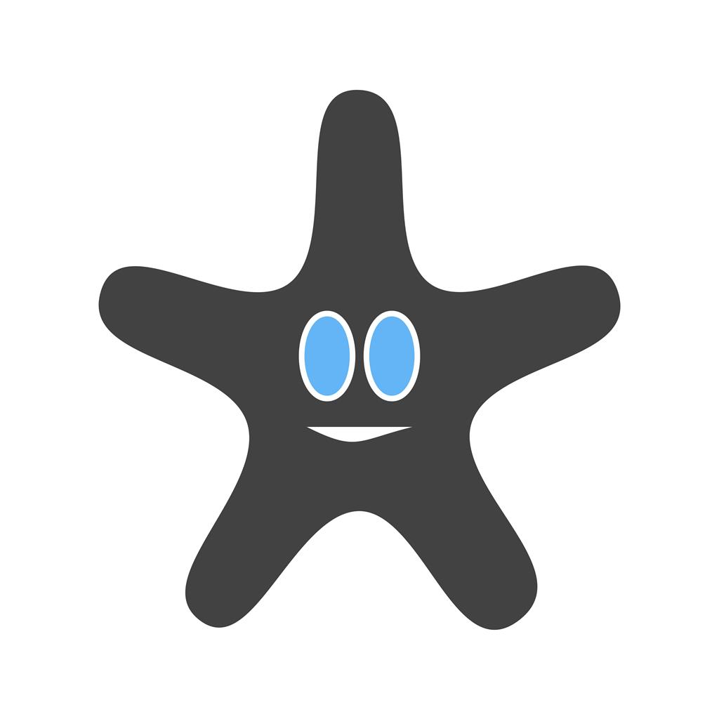 Starfish Blue Black Icon