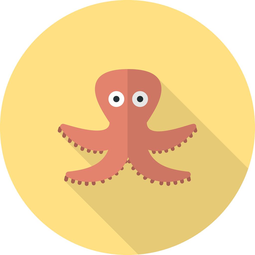 Octopus Flat Shadowed Icon