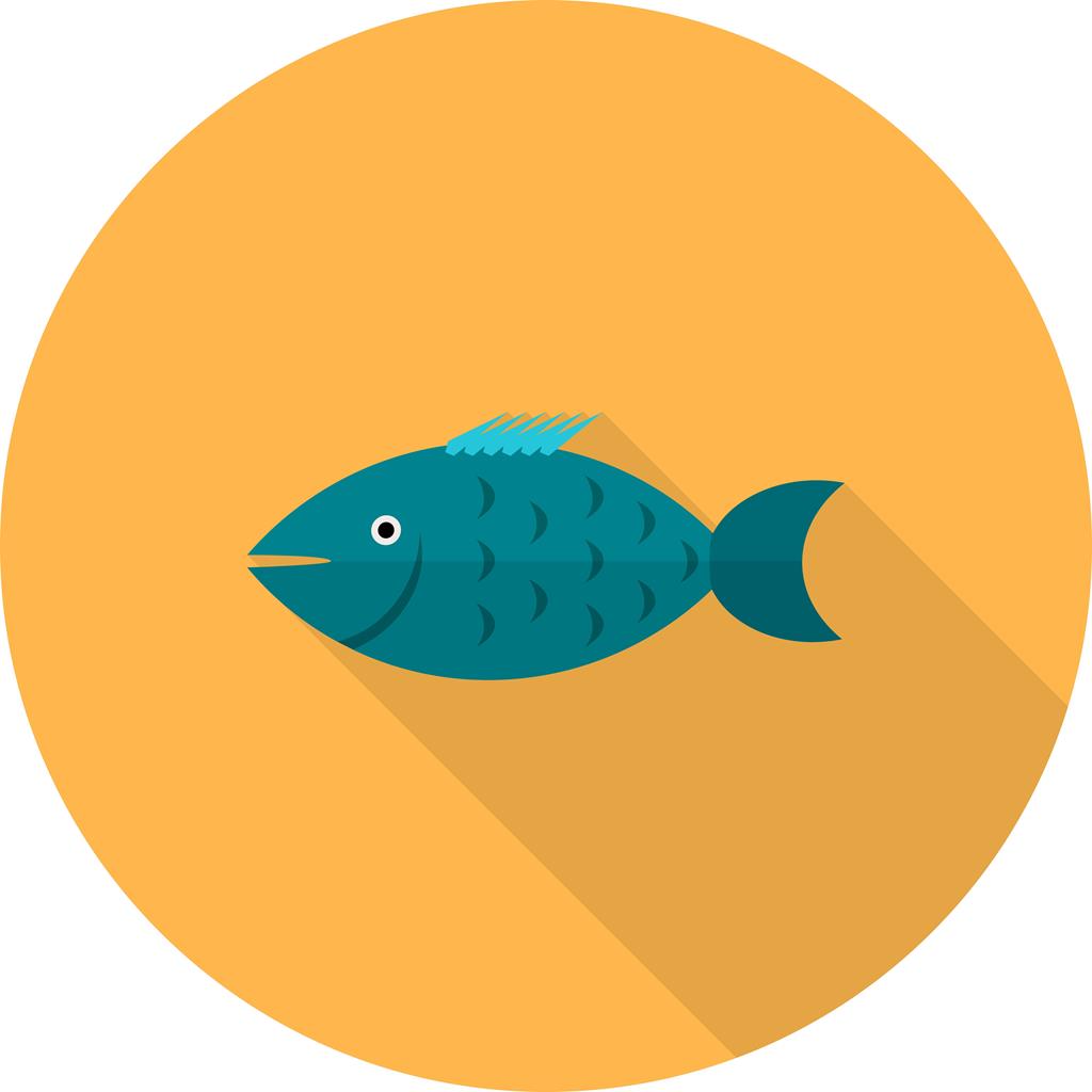 Fish Flat Shadowed Icon