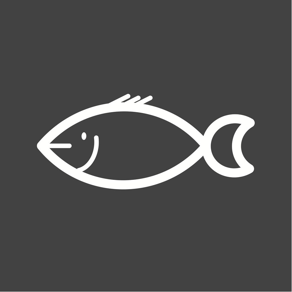 Fish Line Inverted Icon