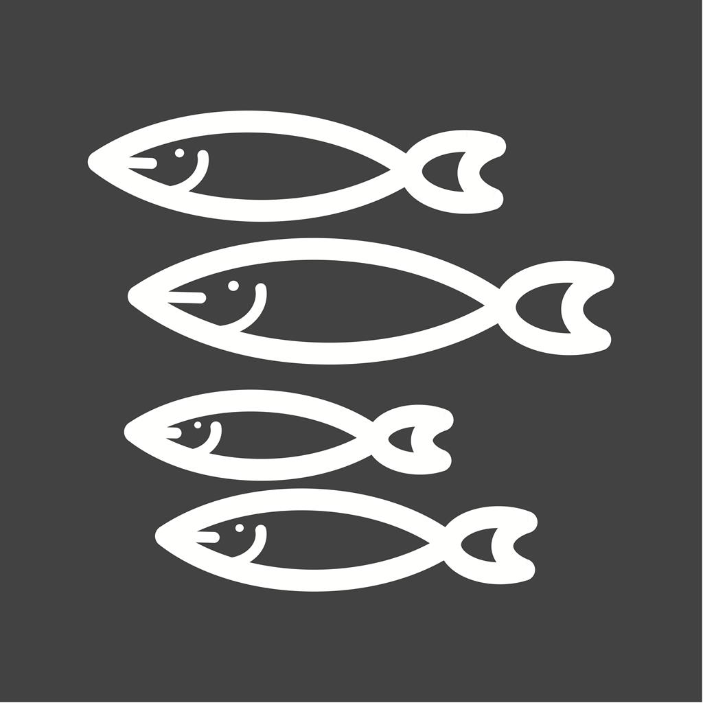 Small Fish Line Inverted Icon