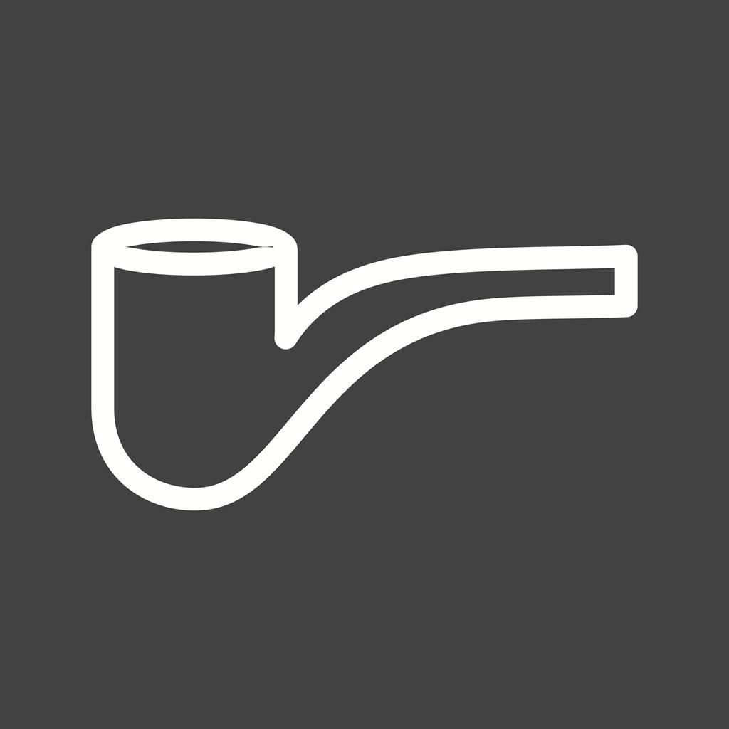Smoking Pipe Line Inverted Icon