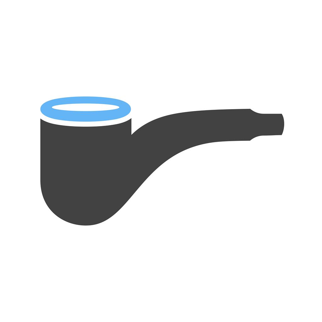 Smoking Pipe Blue Black Icon