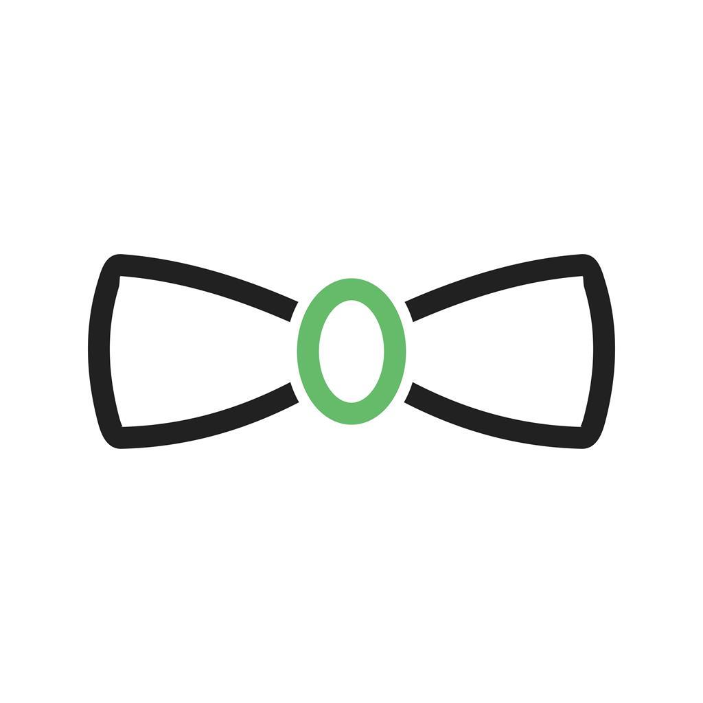 Bow Tie Line Green Black Icon