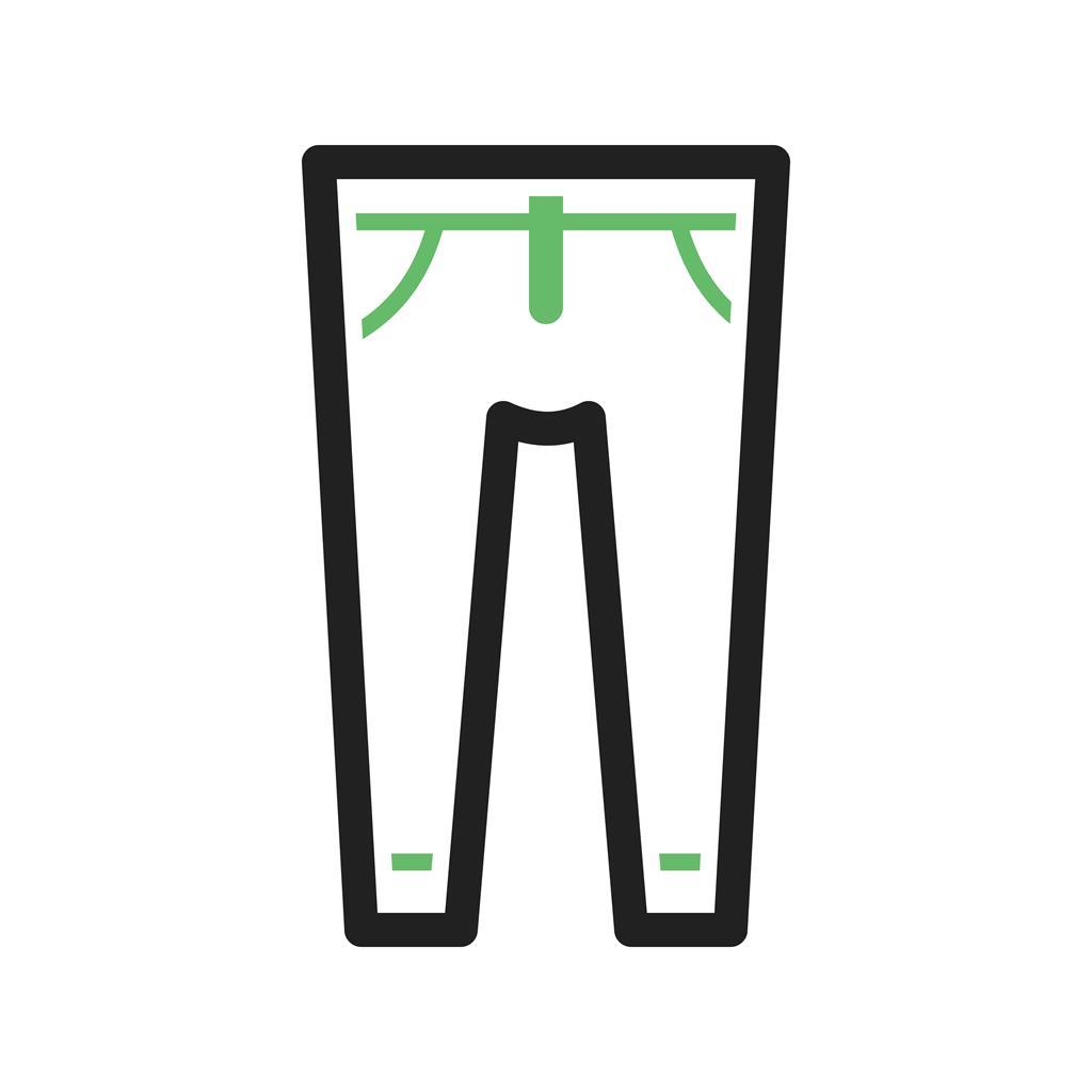 Trousers Line Green Black Icon