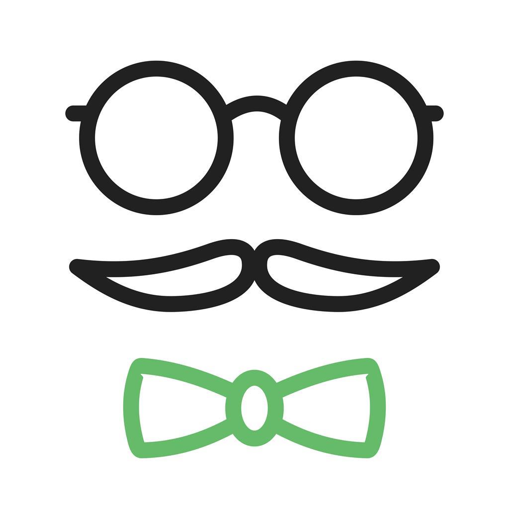 Hipster Style II Line Green Black Icon