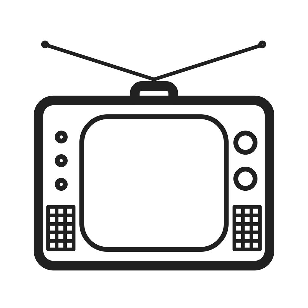 TV Set Line Icon