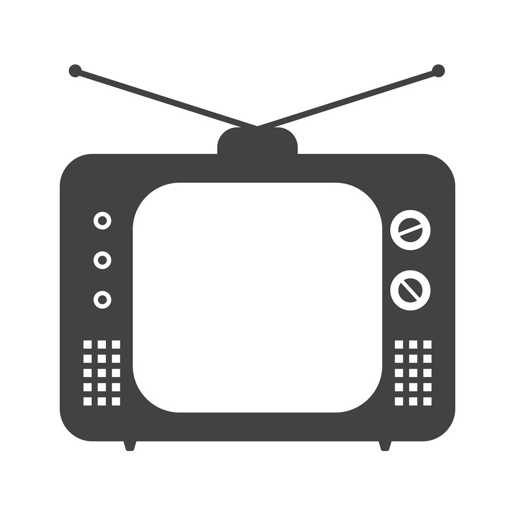 TV Set Glyph Icon