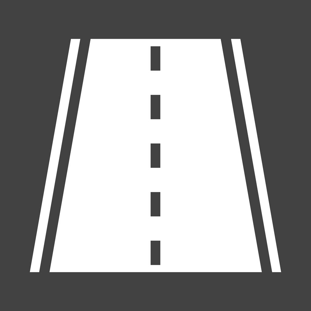 Road Glyph Inverted Icon - IconBunny