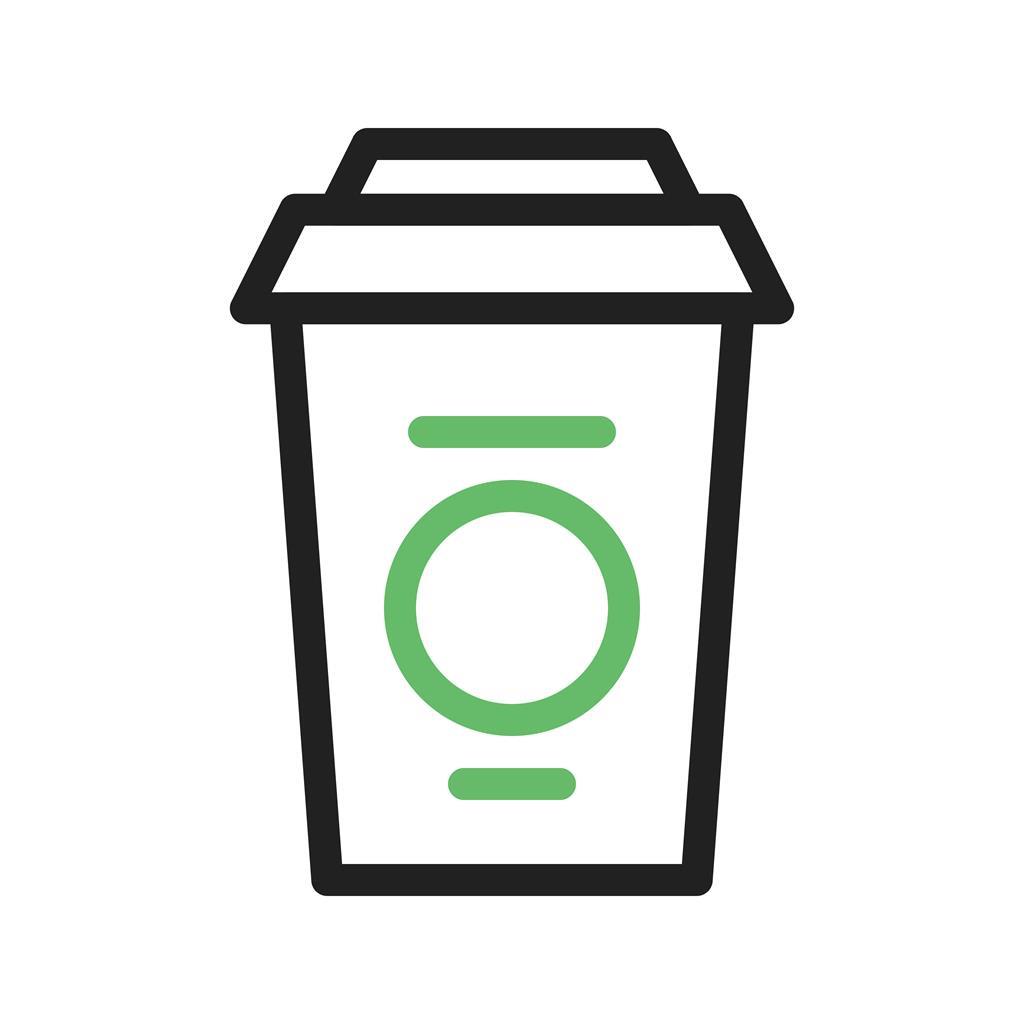 Coffee Cup Line Green Black Icon