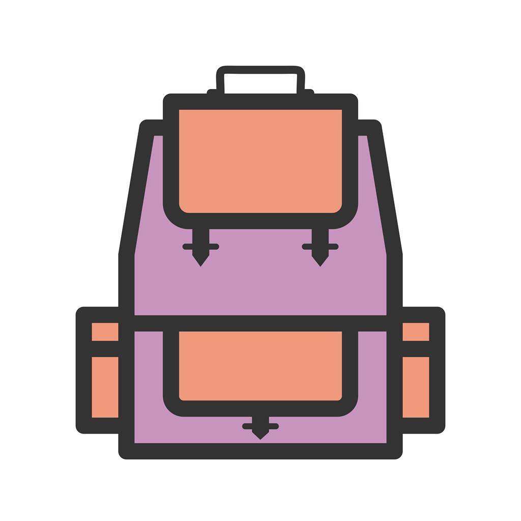 Backpack Line Filled Icon