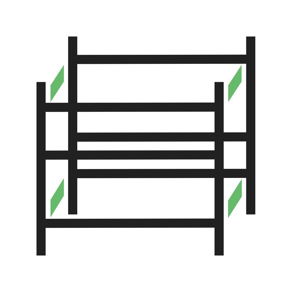 Scaffolding Line Green Black Icon - IconBunny