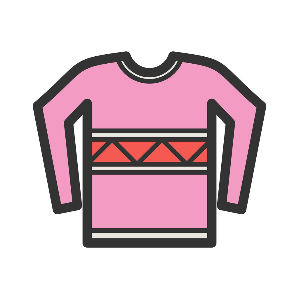 Sweater Line Filled Icon