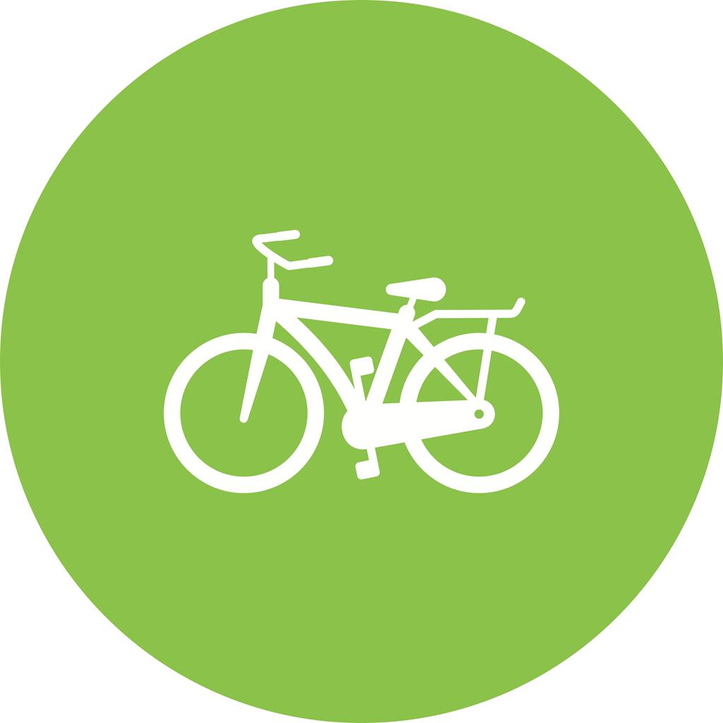 Bicycle I Flat Round Icon