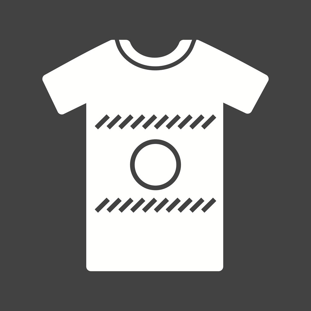 Casual Shirt Glyph Inverted Icon