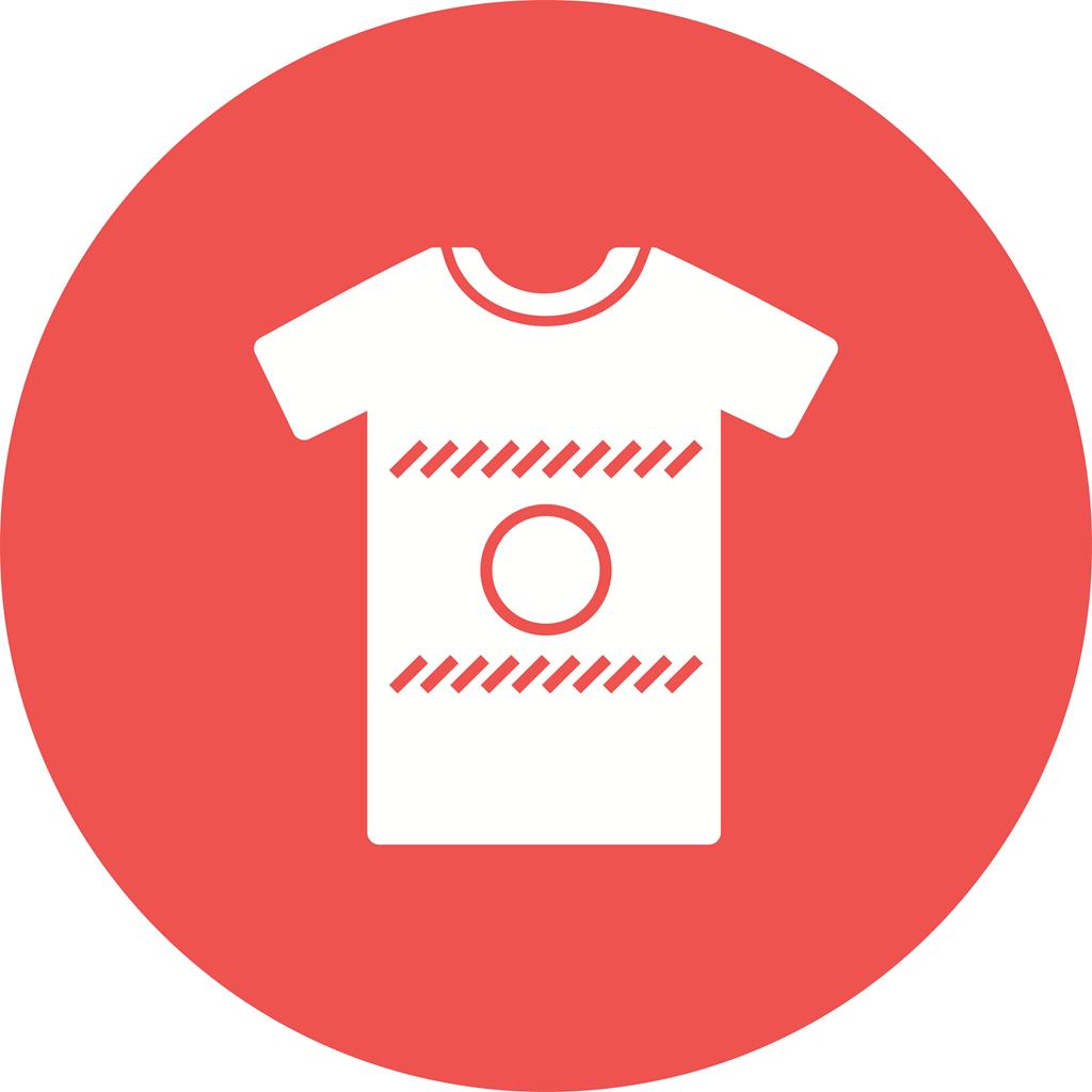 Casual Shirt Flat Round Icon