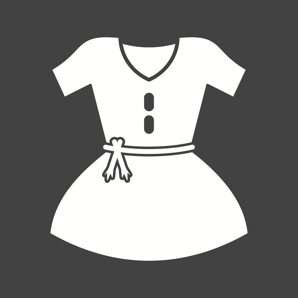 Dress Glyph Inverted Icon