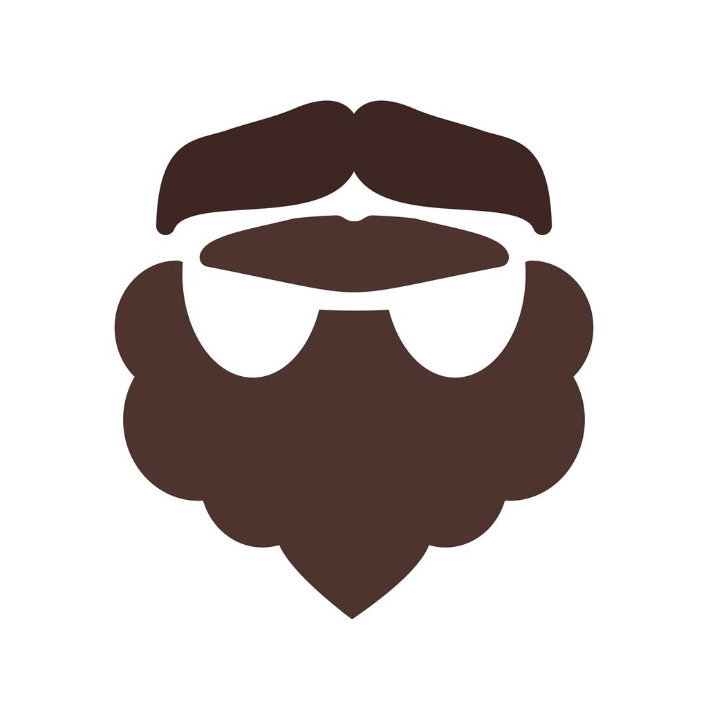 Beard and Moustache II Flat Multicolor Icon