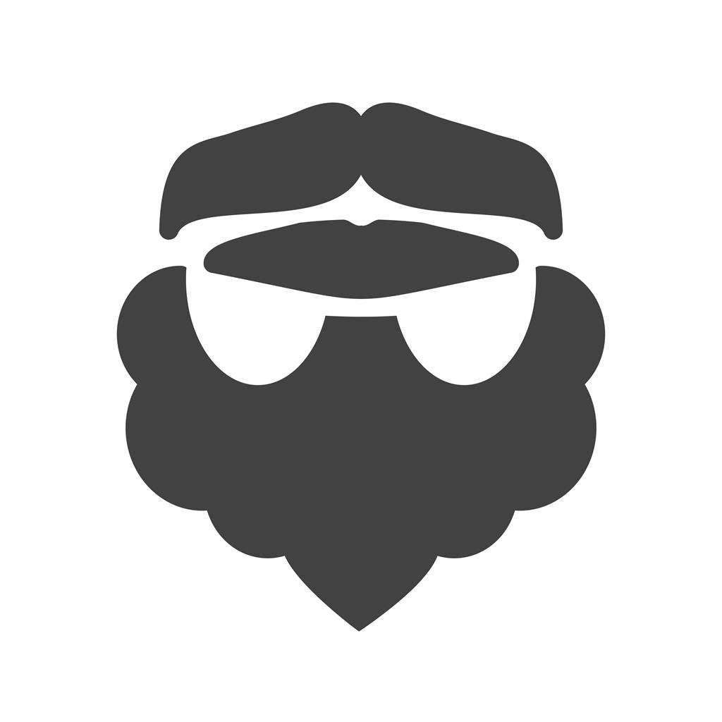 Beard and Moustache II Glyph Icon