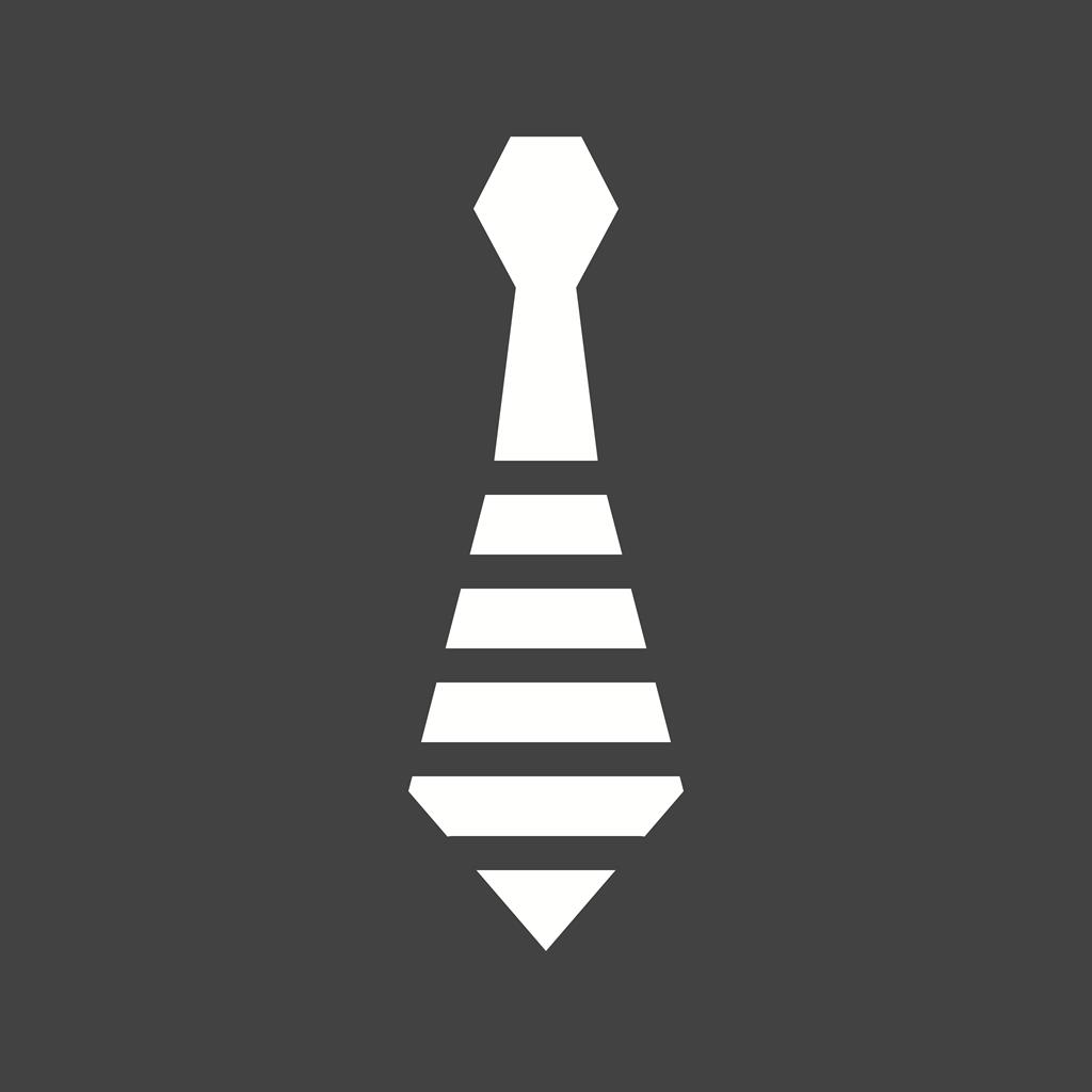 Tie Glyph Inverted Icon