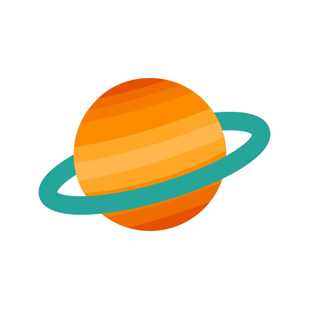 Planet I Flat Multicolor Icon