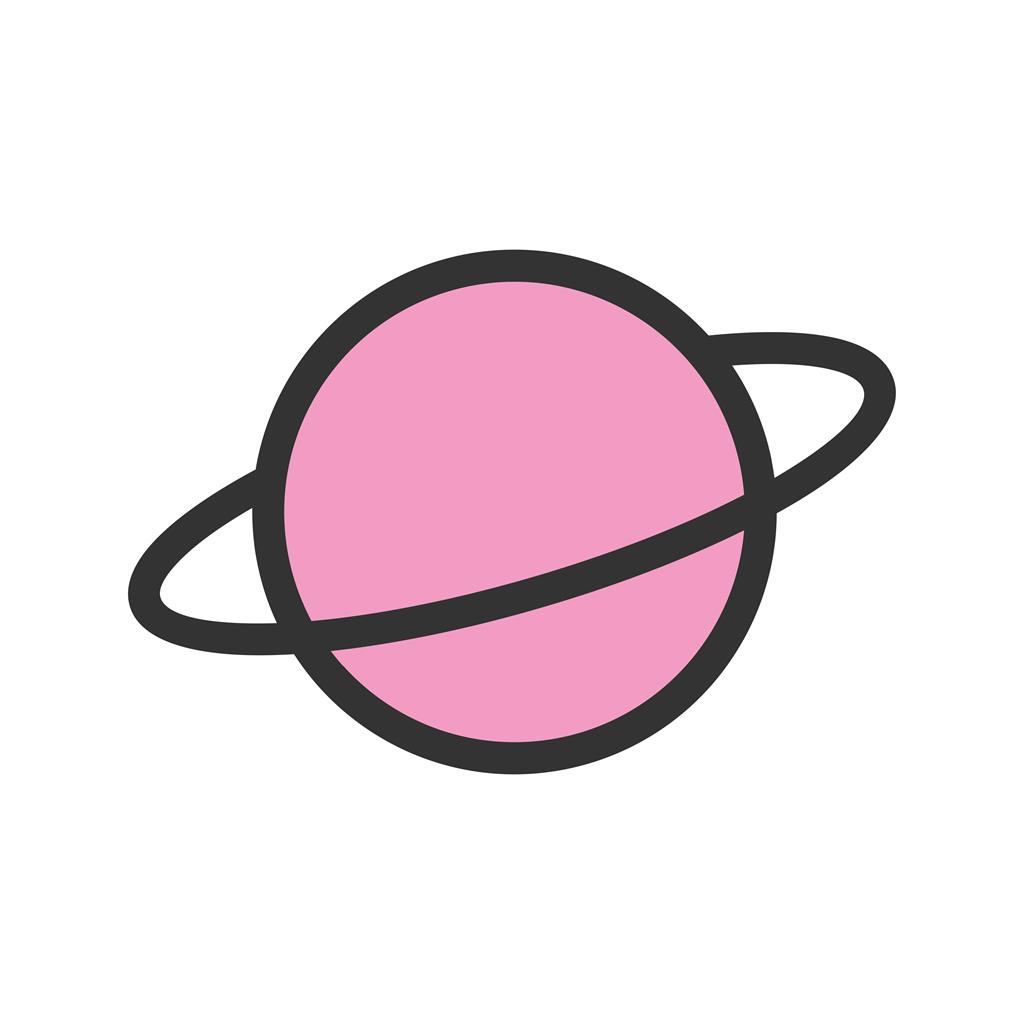 Planet I Line Filled Icon