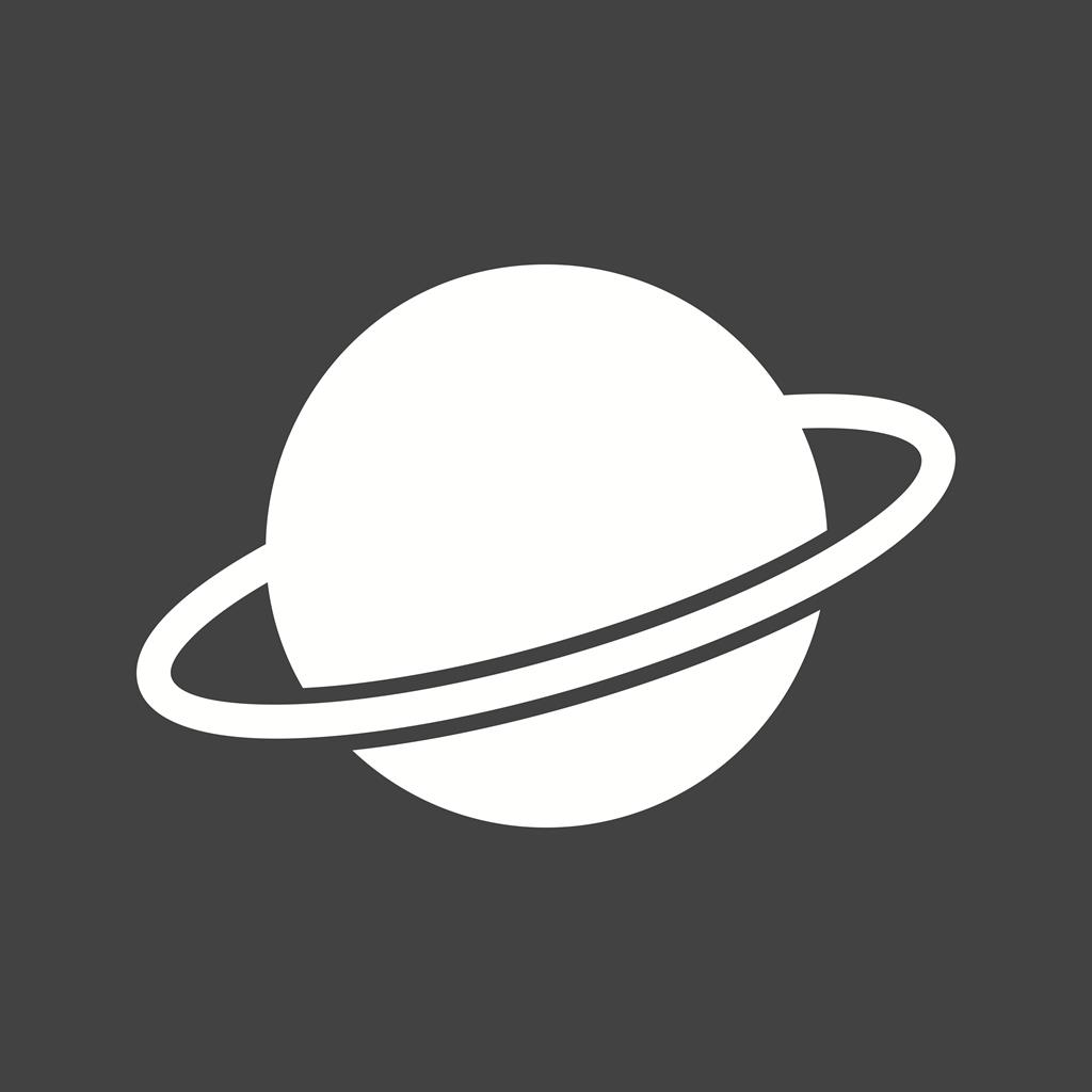 Planet I Glyph Inverted Icon