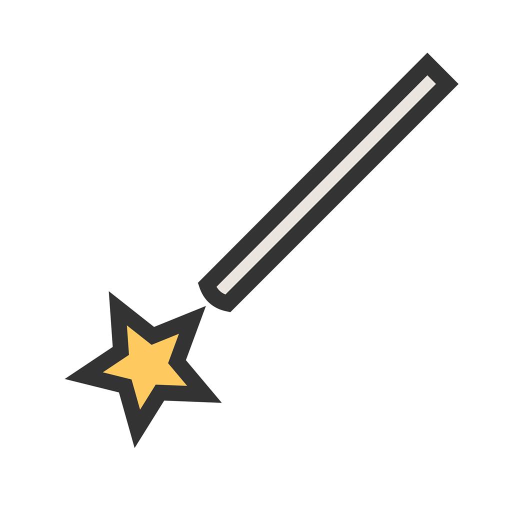 Star Falling Line Filled Icon