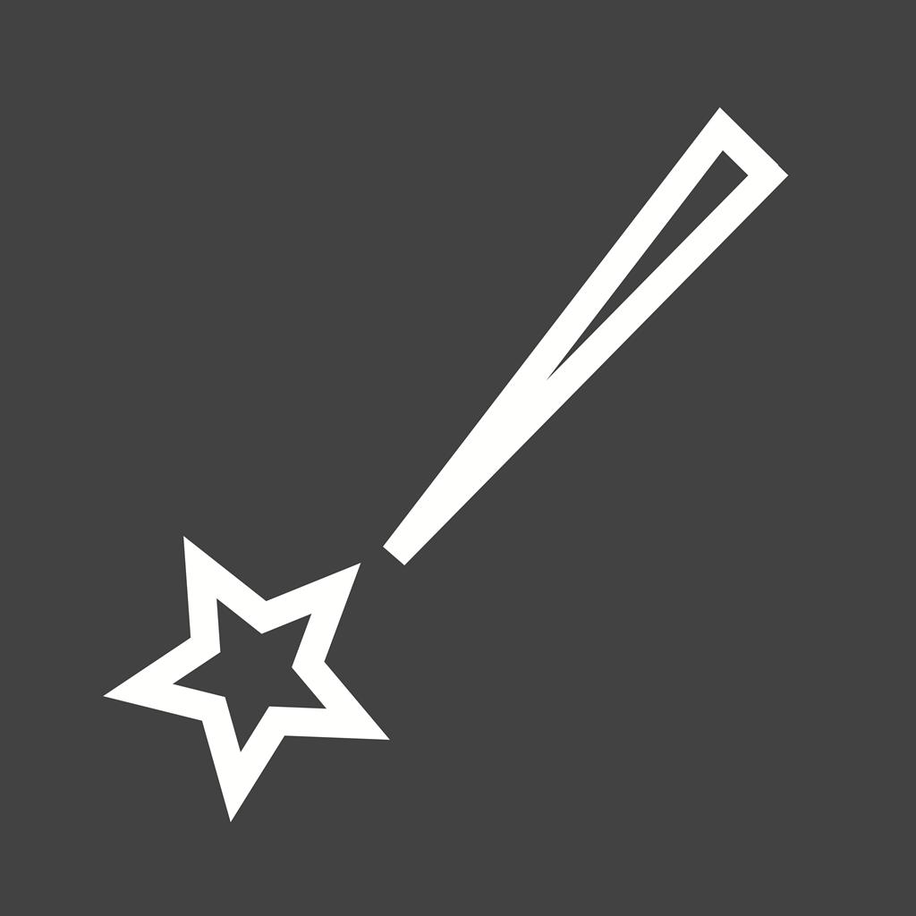 Star Falling Line Inverted Icon