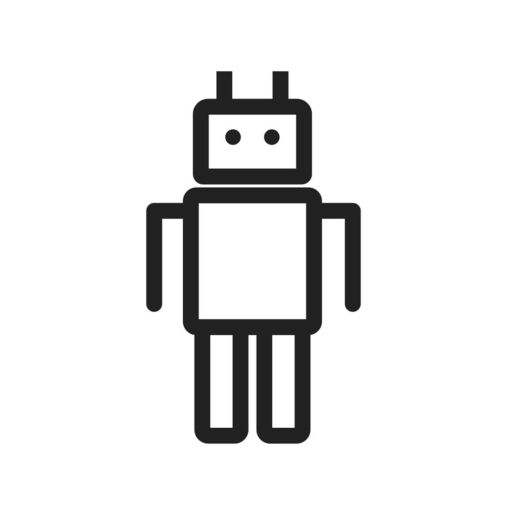 Robot I Line Icon