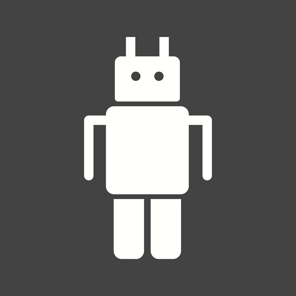Robot I Glyph Inverted Icon