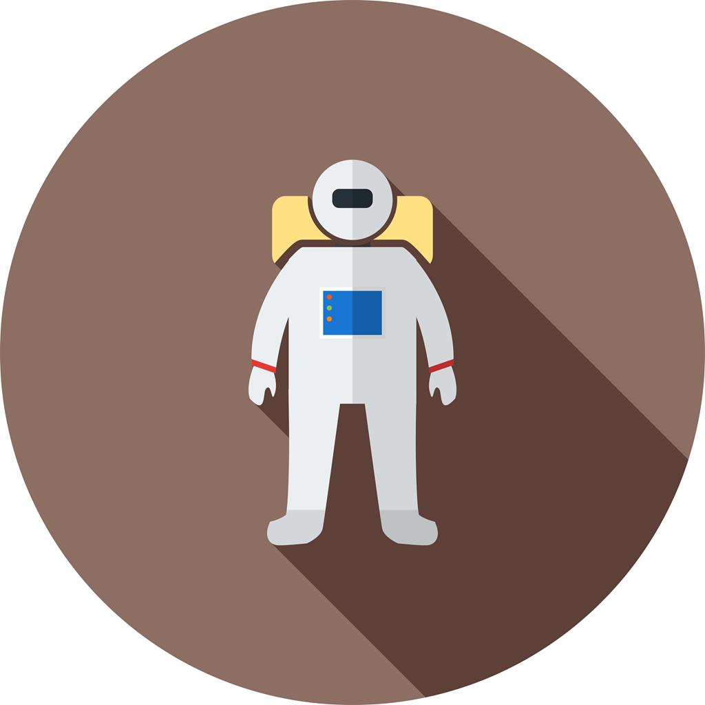 Space Man I Flat Shadowed Icon