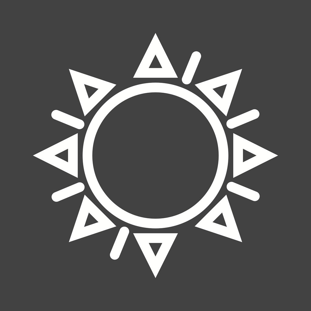 Sun Line Inverted Icon