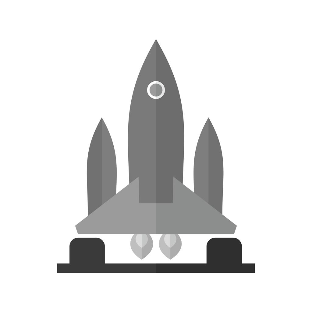 Rocket II Greyscale Icon