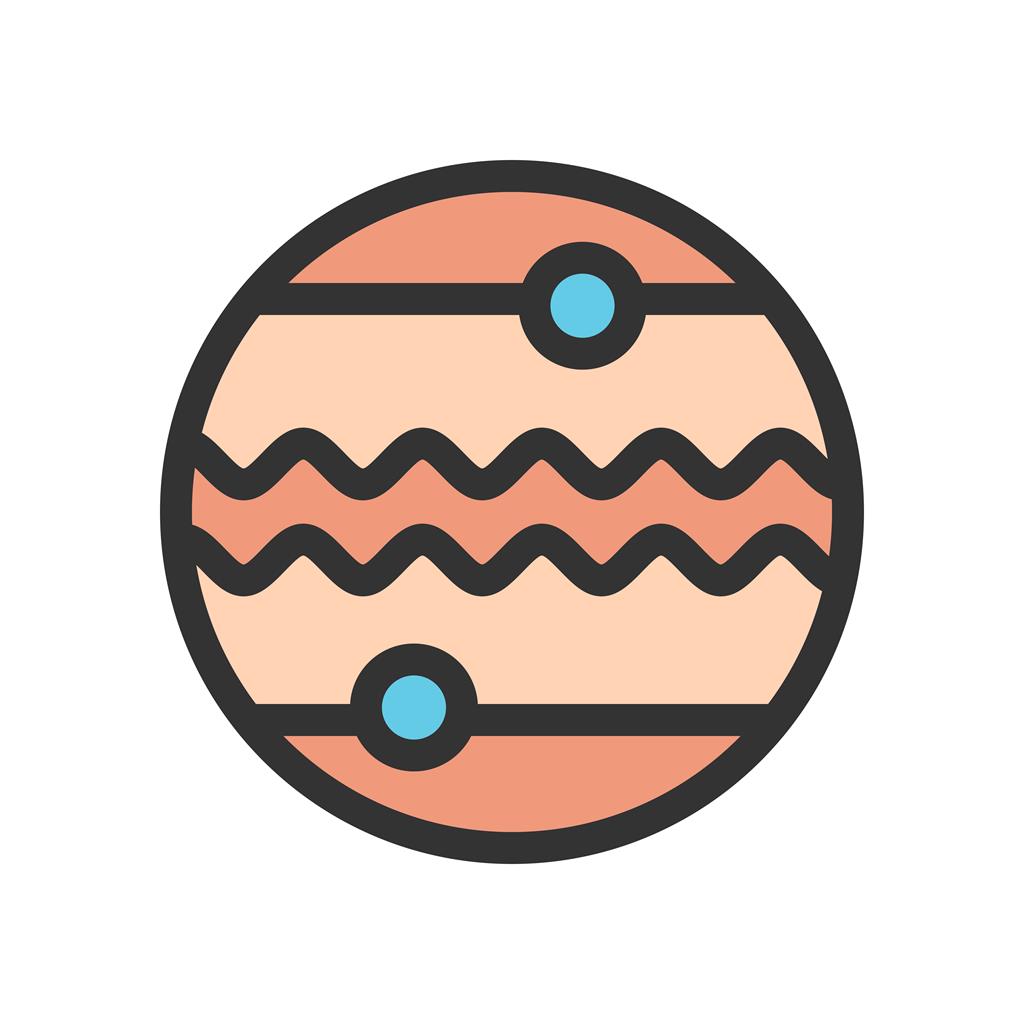 Planet II Line Filled Icon