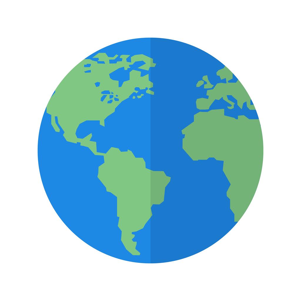 Earth Flat Multicolor Icon