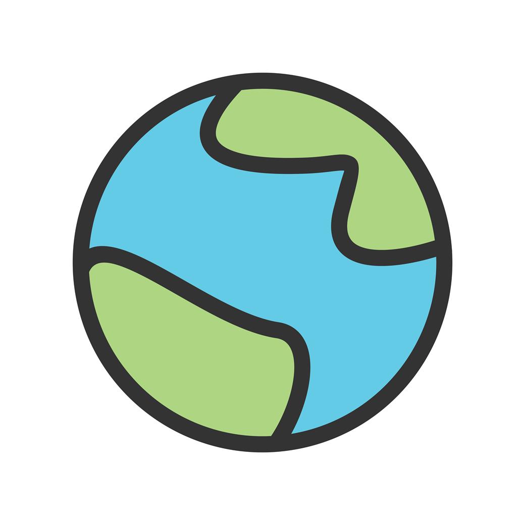 Earth Line Filled Icon