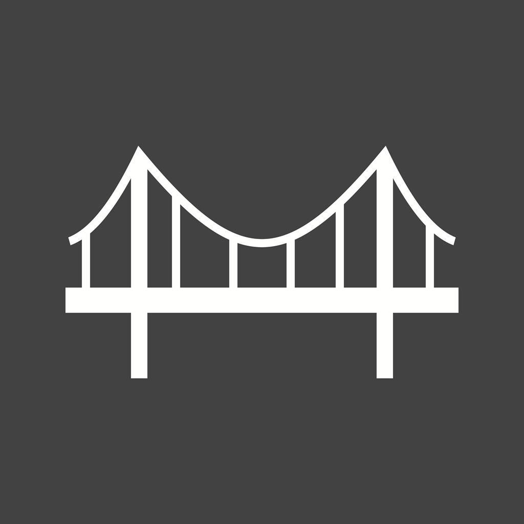 Bridge Glyph Inverted Icon - IconBunny