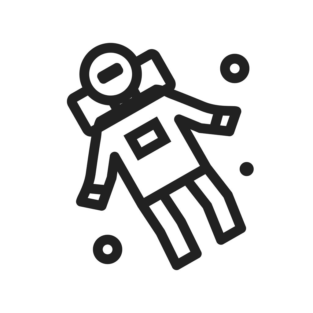 Space Man II Line Icon
