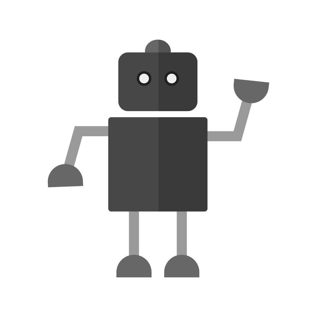 Robot II Greyscale Icon