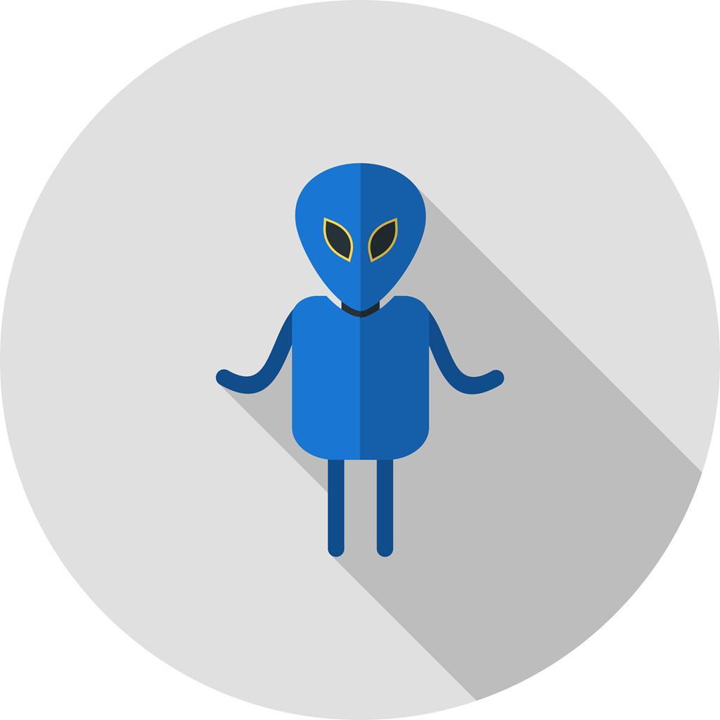 Alien II Flat Shadowed Icon