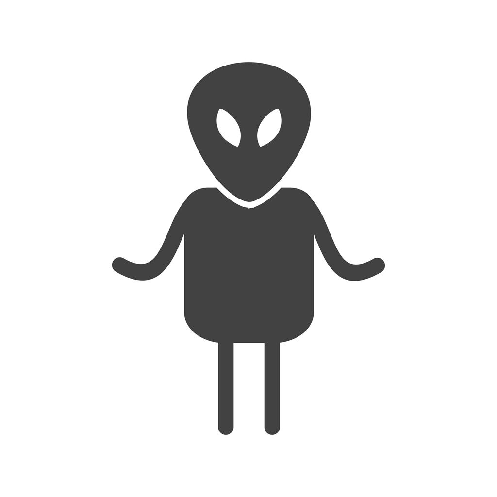 Alien II Glyph Icon