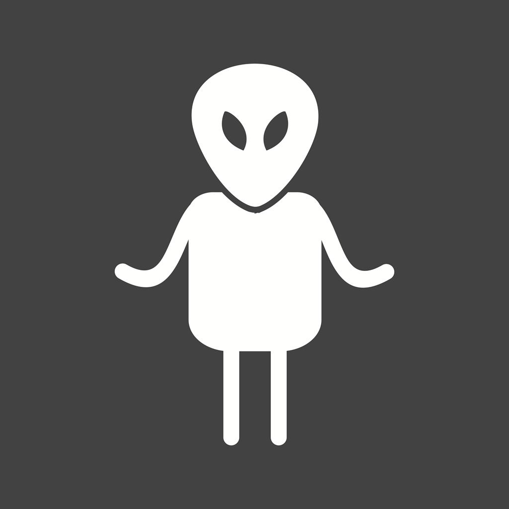 Alien II Glyph Inverted Icon