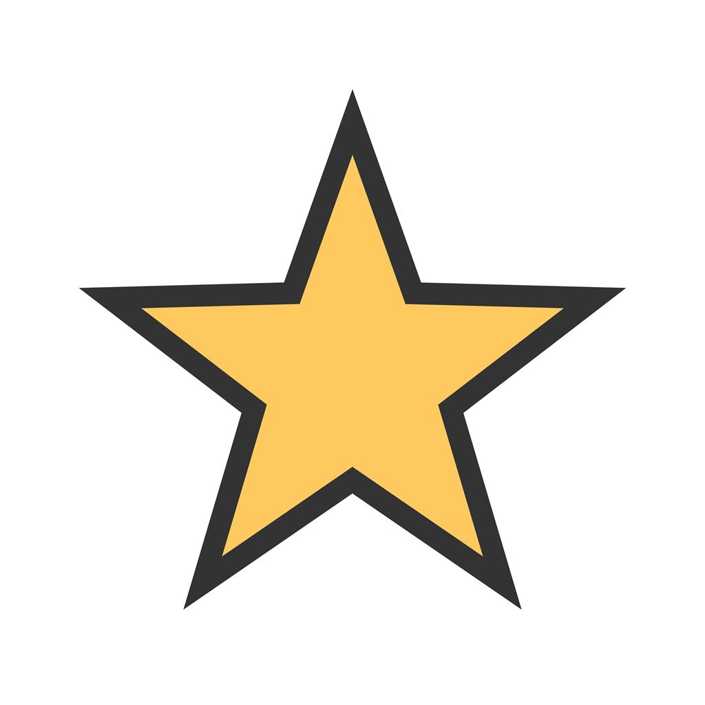 Star Line Filled Icon