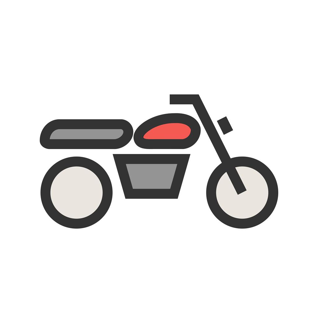 Motorcycle Line Filled Icon - IconBunny