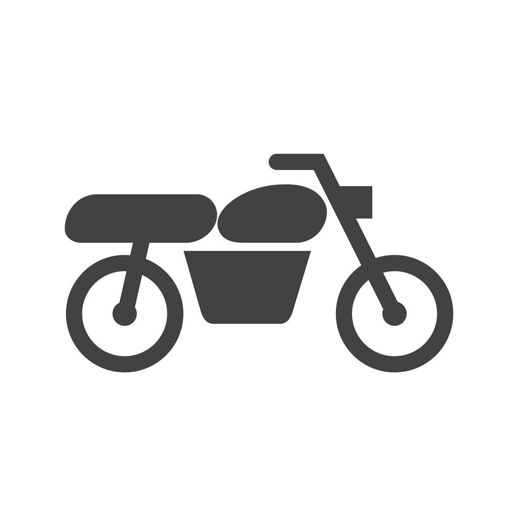 Motorcycle Glyph Icon - IconBunny