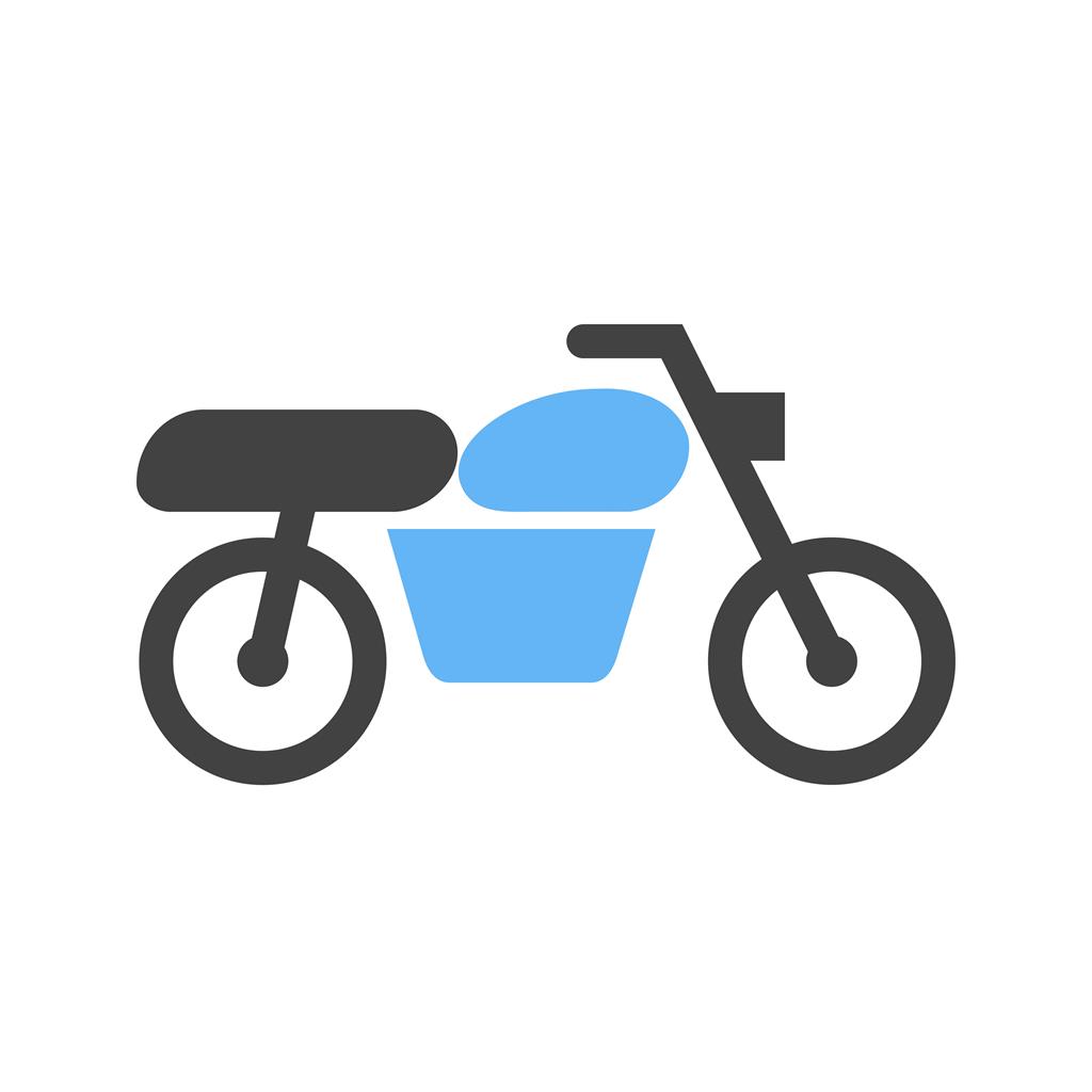 Motorcycle Blue Black Icon - IconBunny